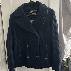 Navy blue Guess pea coat